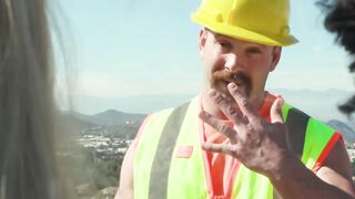 Lucky construction worker fuck this two horny TS