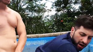 Muscular Luke Ryder throatpied by Liam Coxâs hungry mouth