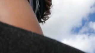 French Brunette Outdoor Orgasm Caught on Webcam