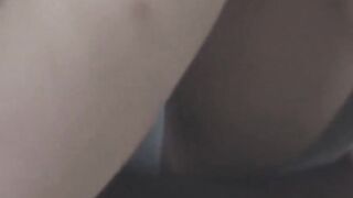 Lovely woman probes her hole as watcher eyes her up close
