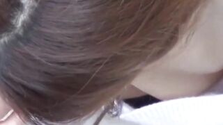 Seductive Japanese gals caught going topless in public