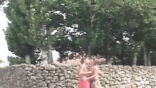 Lusty Japanese gays suck cock outdoors wildly