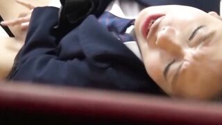 Peeping voyeur catches Japanese babe finger banging to orgasm alone