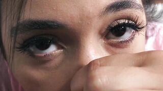 My teen stepsis Brooklyn Gray blows my hard dick while I record her