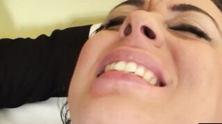 Voluptuous Anastasia Lux has such a hairy pussy that craves rough and deep pounding