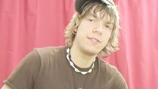 BoyObsession.com - Twink Chris Martinson jerks off and cums hard post-interview