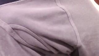 Mickey Waters strokes hairy cock patiently