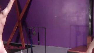 Master Vin pleasures himself tormenting bound Justin Martinez
