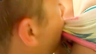 Bottom swallows jocks load after undie blowjob