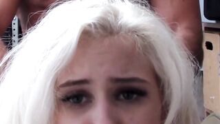 Blonde bombshell Kiara Cole gets turned on by Justin Magnum