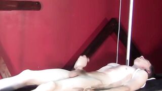 BondageBadBoy.com - Damien Rage's cock jacked off post-torment