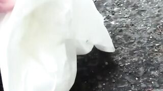 Horny watcher feeds kink watching Asian ladies urinate