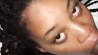 African Amateur Sucks a Big Black Cock