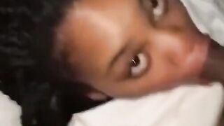 African Amateur Sucks a Big Black Cock