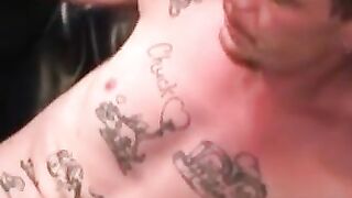Rough stud jerks off solo and cums all over himself
