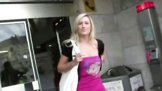 German Amateur Blonde's First User Date Blowjob