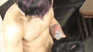RawTwinkys.com - Thick throbbing cock emo's raw fucking session with horny friend's t