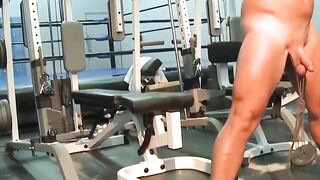 Colin Steele trains Jessie Balboa's swollen cock at gym