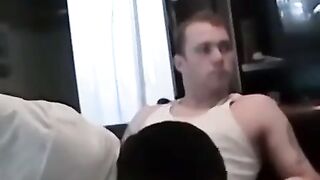 Straight amateur strokes hard dick till creamy climax
