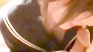 Japanese Amateur Babe Gives a Blowjob
