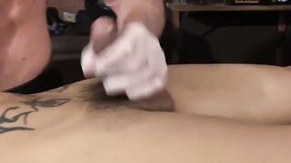 Matt Stevens torments Draven Torres on stretching rack