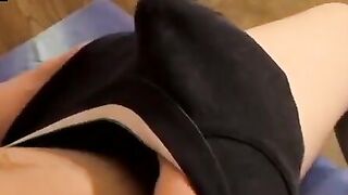Cain makes a sticky mess in his undies while jerking off