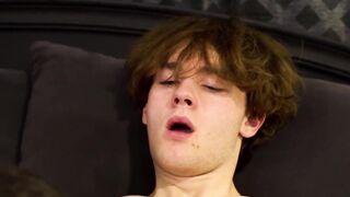 Stepuncle Damien Kyle paints Skylar Finchh's face with hot jizz