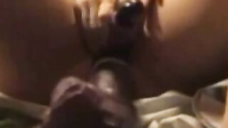 Hairy BBW Fists Herself with a Huge Dildo on Webcam