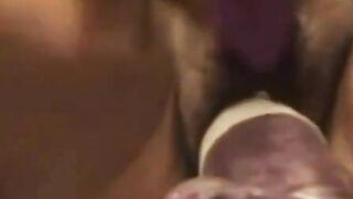 Hairy BBW Fists Herself with a Huge Dildo on Webcam