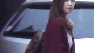 Voyeur rigs a camera to spy on peeing Japanese chicks