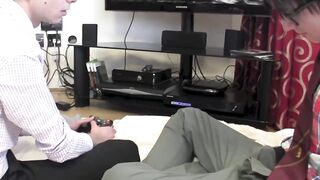Kyle Wilkinson rides Simeon Fletchers shaft after blowjob