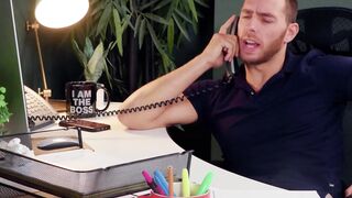 Trevor Brooks special delivery includes huge raw cock for Carter Woods
