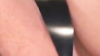 Rough dude smokes while jerking off during the interview