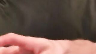 Rough dude smokes while jerking off during the interview