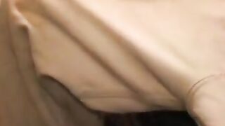 Rough dude smokes while jerking off during the interview