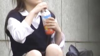 Voyeur captures every second of her pussy poking until she pees