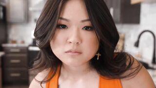 Asian Lulu Chu blows and rides stepbros dong until he ejaculates on her