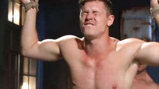 New captive Jed Athens gets electrified and anal fucked savagely