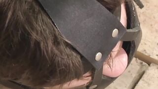 BoyDungeon.com - Sub Alex Faux's impressive cock tied up and electrified for kinky pl