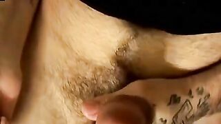 Straight  thug strokes small cock while using fleshlight