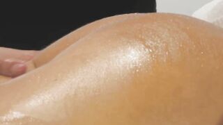 Big tits shemale Nadia Love gets hard from her oil massage