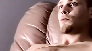 Solo straight amateur jerks dick till cumming joy