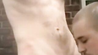 Amateur covered in facial after blowjob cum marathon