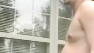 Amateur covered in facial after blowjob cum marathon
