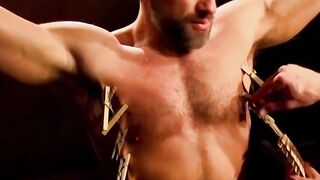 Dirk Caber sprayed with stinging alcohol after Drake flogs him