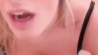 German Amateur Blonde Blowjob and Creampie Orgasm