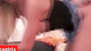 German Amateur Blonde Blowjob and Creampie Orgasm