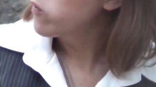Vid shows gals seated with panties in full voyeur view