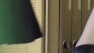 Vid shows gals seated with panties in full voyeur view