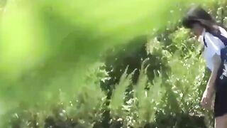 Urinating Asian women clueless of lusty secret lens